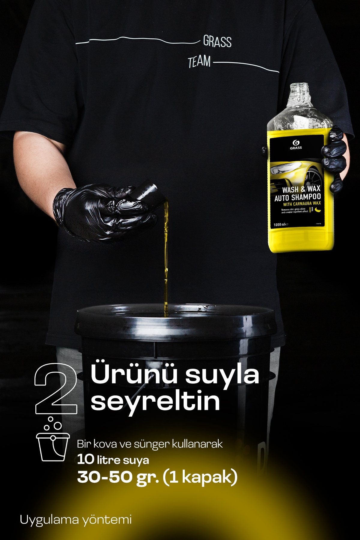 GRASS Wash & Wax Cilalı Şampuan 1 L - Görsel 5