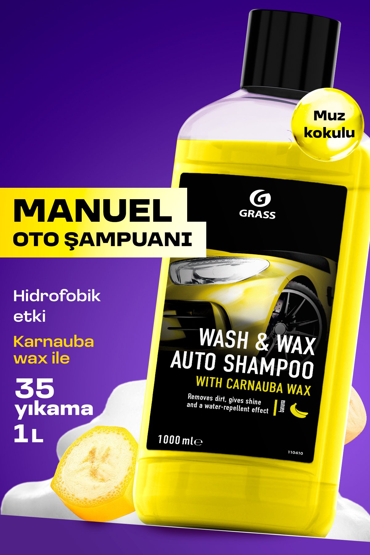 GRASS Wash & Wax Cilalı Şampuan 1 L - Görsel 2