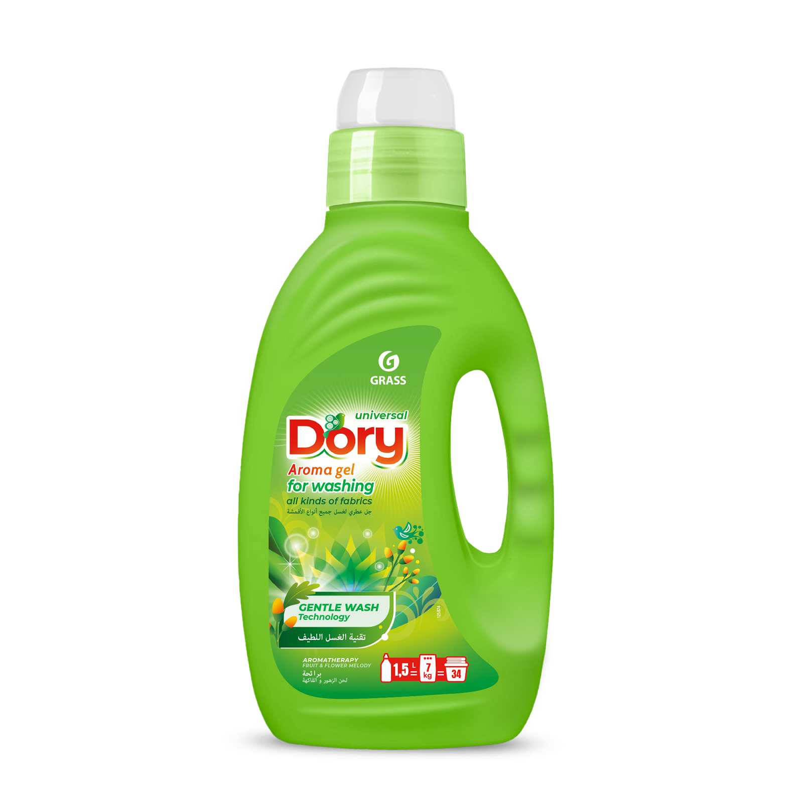 Her türlü kumaşı yıkamak için jel konsantresi GRASS Dory 1,5 L